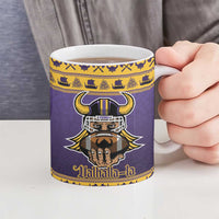 Viking-Inspired Football Christmas Ceramic Mug Valhalla-la Viking Warrior - Wonder Print Shop