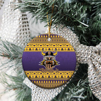 Viking-Inspired Football Christmas Ceramic Ornament Valhalla-la Viking Warrior - Wonder Print Shop