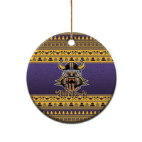 Viking-Inspired Football Christmas Ceramic Ornament Valhalla-la Viking Warrior - Wonder Print Shop