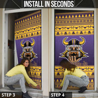 Viking-Inspired Football Christmas Door Cover Valhalla-la Viking Warrior - Wonder Print Shop
