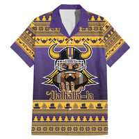 Viking-Inspired Football Christmas Family Matching Mermaid Dress and Hawaiian Shirt Valhalla-la Viking Warrior - Wonder Print Shop