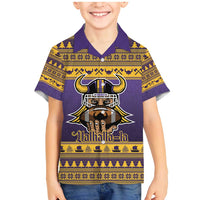Viking-Inspired Football Christmas Family Matching Mermaid Dress and Hawaiian Shirt Valhalla-la Viking Warrior - Wonder Print Shop