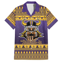 Viking-Inspired Football Christmas Family Matching Off The Shoulder Long Sleeve Dress and Hawaiian Shirt Valhalla-la Viking Warrior - Wonder Print Shop