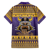 Viking-Inspired Football Christmas Family Matching Off The Shoulder Long Sleeve Dress and Hawaiian Shirt Valhalla-la Viking Warrior - Wonder Print Shop