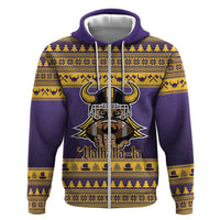 Viking-Inspired Football Christmas Hoodie Valhalla-la Viking Warrior - Wonder Print Shop