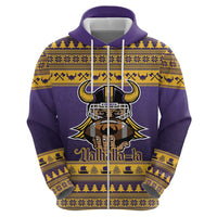 Viking-Inspired Football Christmas Hoodie Valhalla-la Viking Warrior - Wonder Print Shop