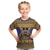 Viking-Inspired Football Christmas Kid T Shirt Valhalla-la Viking Warrior - Wonder Print Shop