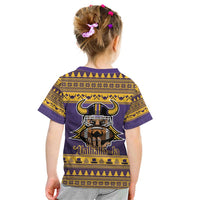 Viking-Inspired Football Christmas Kid T Shirt Valhalla-la Viking Warrior - Wonder Print Shop