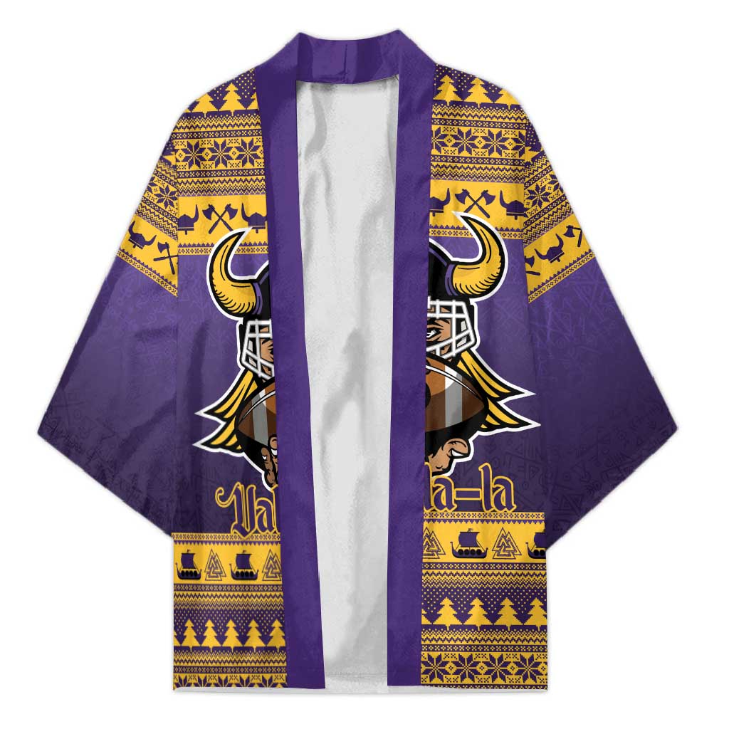 Viking-Inspired Football Christmas Kimono Valhalla-la Viking Warrior - Wonder Print Shop
