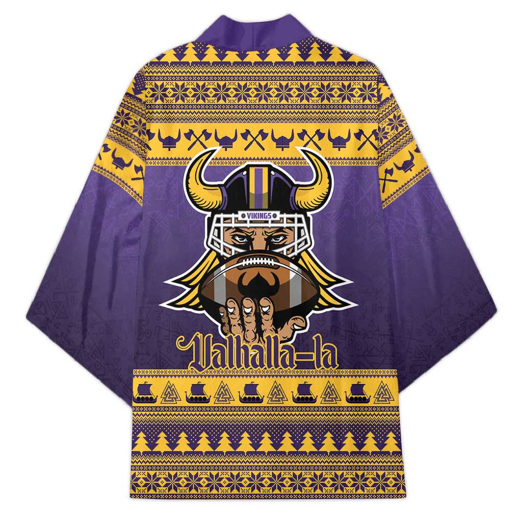 Viking-Inspired Football Christmas Kimono Valhalla-la Viking Warrior - Wonder Print Shop