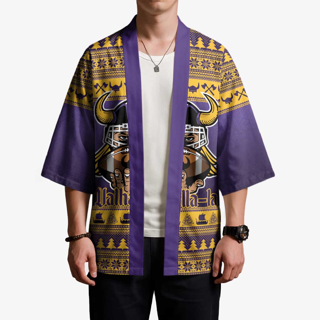 Viking-Inspired Football Christmas Kimono Valhalla-la Viking Warrior - Wonder Print Shop