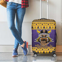 Viking-Inspired Football Christmas Luggage Cover Valhalla-la Viking Warrior - Wonder Print Shop
