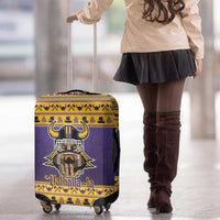 Viking-Inspired Football Christmas Luggage Cover Valhalla-la Viking Warrior - Wonder Print Shop