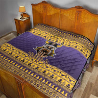 Viking-Inspired Football Christmas Quilt Valhalla-la Viking Warrior - Wonder Print Shop