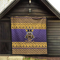 Viking-Inspired Football Christmas Quilt Valhalla-la Viking Warrior - Wonder Print Shop