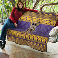 Viking-Inspired Football Christmas Quilt Valhalla-la Viking Warrior - Wonder Print Shop