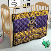 Viking-Inspired Football Christmas Quilt Valhalla-la Viking Warrior - Wonder Print Shop