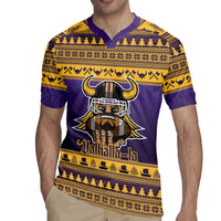 Viking-Inspired Football Christmas Rugby Jersey Valhalla-la Viking Warrior - Wonder Print Shop