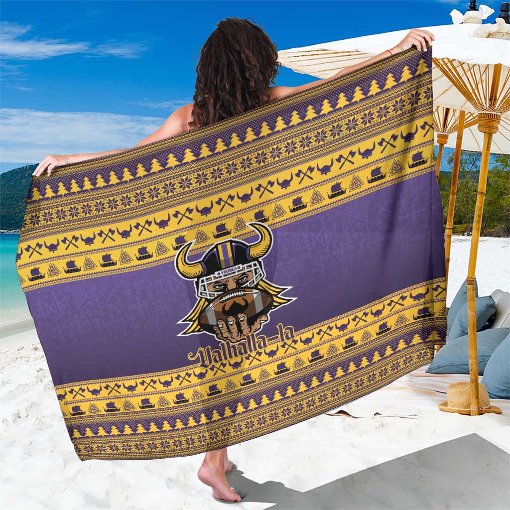 Viking-Inspired Football Christmas Sarong Valhalla-la Viking Warrior - Wonder Print Shop
