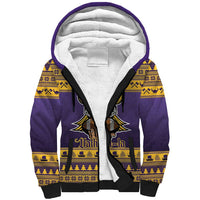 Viking-Inspired Football Christmas Sherpa Hoodie Valhalla-la Viking Warrior - Wonder Print Shop