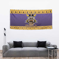 Viking-Inspired Football Christmas Tapestry Valhalla-la Viking Warrior - Wonder Print Shop