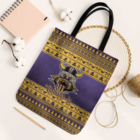 Viking-Inspired Football Christmas Tote Bag Valhalla-la Viking Warrior - Wonder Print Shop