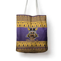 Viking-Inspired Football Christmas Tote Bag Valhalla-la Viking Warrior - Wonder Print Shop
