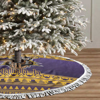 Viking-Inspired Football Christmas Tree Skirt Valhalla-la Viking Warrior - Wonder Print Shop