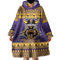 Viking-Inspired Football Christmas Wearable Blanket Hoodie Valhalla-la Viking Warrior - Wonder Print Shop