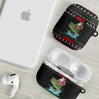 Merry Fishmas Santa Riding Bass AirPods Case Funny Christmas - Wonder Print Shop