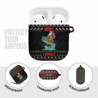 Merry Fishmas Santa Riding Bass AirPods Case Funny Christmas - Wonder Print Shop
