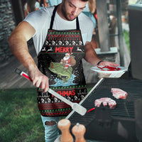 Merry Fishmas Santa Riding Bass Apron Funny Christmas - Wonder Print Shop