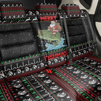 Merry Fishmas Santa Riding Bass Back Car Seat Cover Funny Christmas - Wonder Print Shop