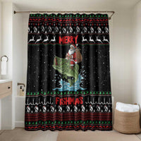 Merry Fishmas Santa Riding Bass Bathroom Set Funny Christmas - Wonder Print Shop