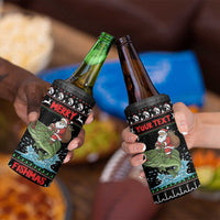 Merry Fishmas Santa Riding Bass Personalized 4 in 1 Can Cooler Tumbler Funny Christmas - Wonder Print Shop