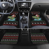 Merry Fishmas Santa Riding Bass Personalized Car Mats Funny Christmas - Wonder Print Shop