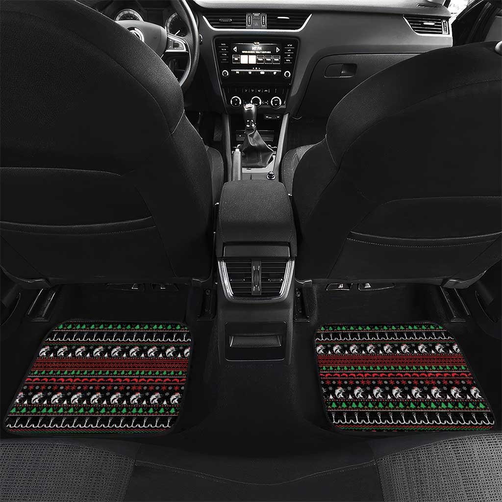 Merry Fishmas Santa Riding Bass Personalized Car Mats Funny Christmas - Wonder Print Shop