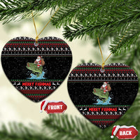 Merry Fishmas Santa Riding Bass Ceramic Ornament Funny Christmas - Wonder Print Shop