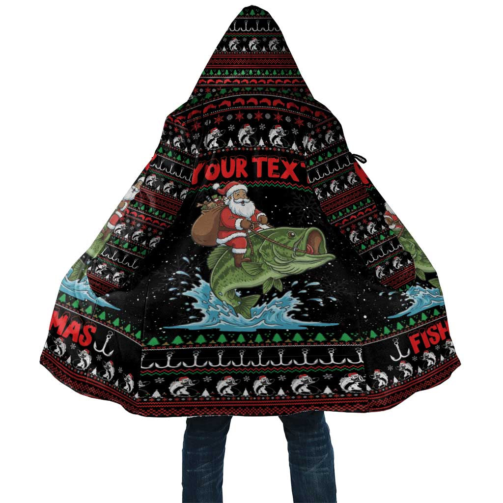 Merry Fishmas Santa Riding Bass Personalized Cloak Funny Christmas - Wonder Print Shop