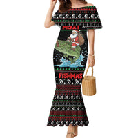 Merry Fishmas Santa Riding Bass Personalized Family Matching Mermaid Dress and Hawaiian Shirt Funny Christmas - Wonder Print Shop