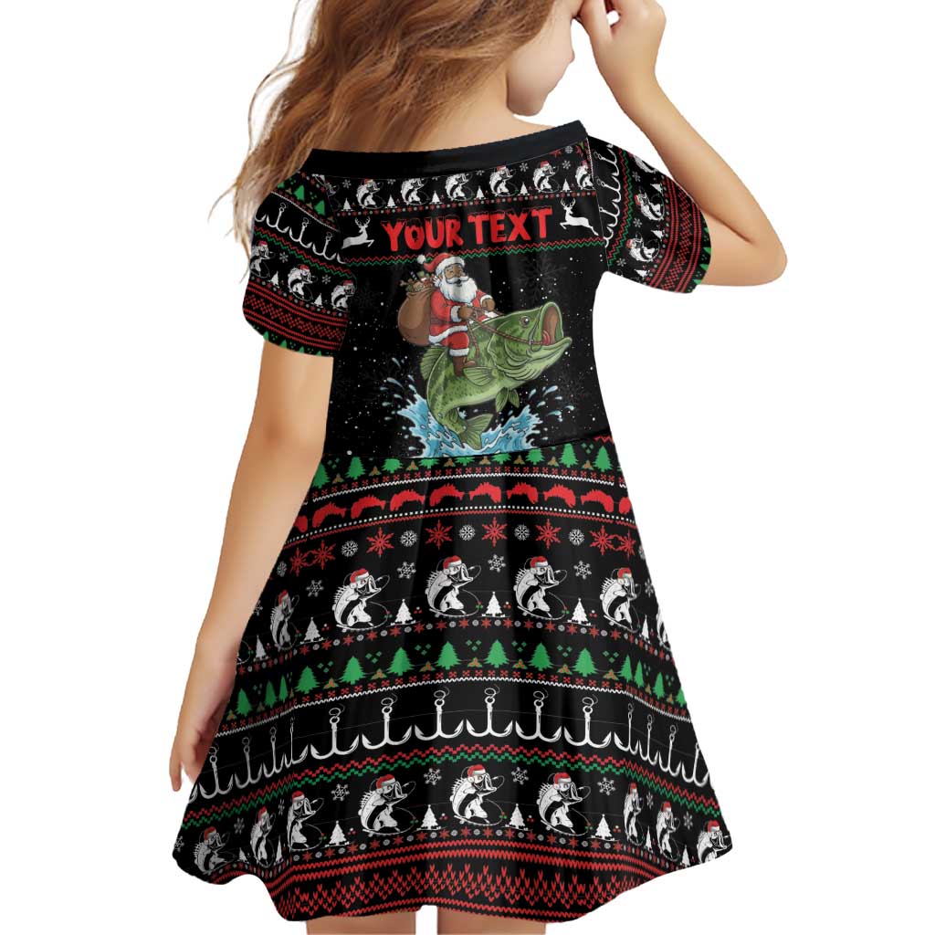 Merry Fishmas Santa Riding Bass Personalized Family Matching Off Shoulder Maxi Dress and Hawaiian Shirt Funny Christmas - Wonder Print Shop