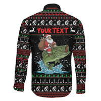 Merry Fishmas Santa Riding Bass Personalized Family Matching Off Shoulder Maxi Dress and Hawaiian Shirt Funny Christmas - Wonder Print Shop