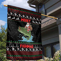 Merry Fishmas Santa Riding Bass Garden Flag Funny Christmas - Wonder Print Shop