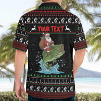 Merry Fishmas Santa Riding Bass Personalized Hawaiian Shirt Funny Christmas - Wonder Print Shop