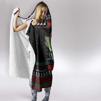 Merry Fishmas Santa Riding Bass Hooded Blanket Funny Christmas - Wonder Print Shop