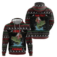 Merry Fishmas Santa Riding Bass Personalized Hoodie Funny Christmas - Wonder Print Shop
