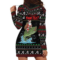 Merry Fishmas Santa Riding Bass Personalized Hoodie Dress Funny Christmas - Wonder Print Shop