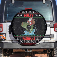 Merry Fishmas Santa Riding Bass Spare Tire Cover Funny Christmas - Wonder Print Shop