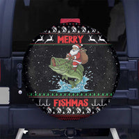 Merry Fishmas Santa Riding Bass Spare Tire Cover Funny Christmas - Wonder Print Shop