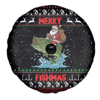 Merry Fishmas Santa Riding Bass Spare Tire Cover Funny Christmas - Wonder Print Shop